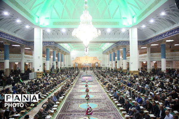 آیین ترتیل خوانی قرآن کریم در حرم حضرت معصومه(س)