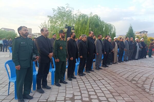 افتتاحیه یادمان شهدای گمنام بوستان ارغوان در نیشابور 