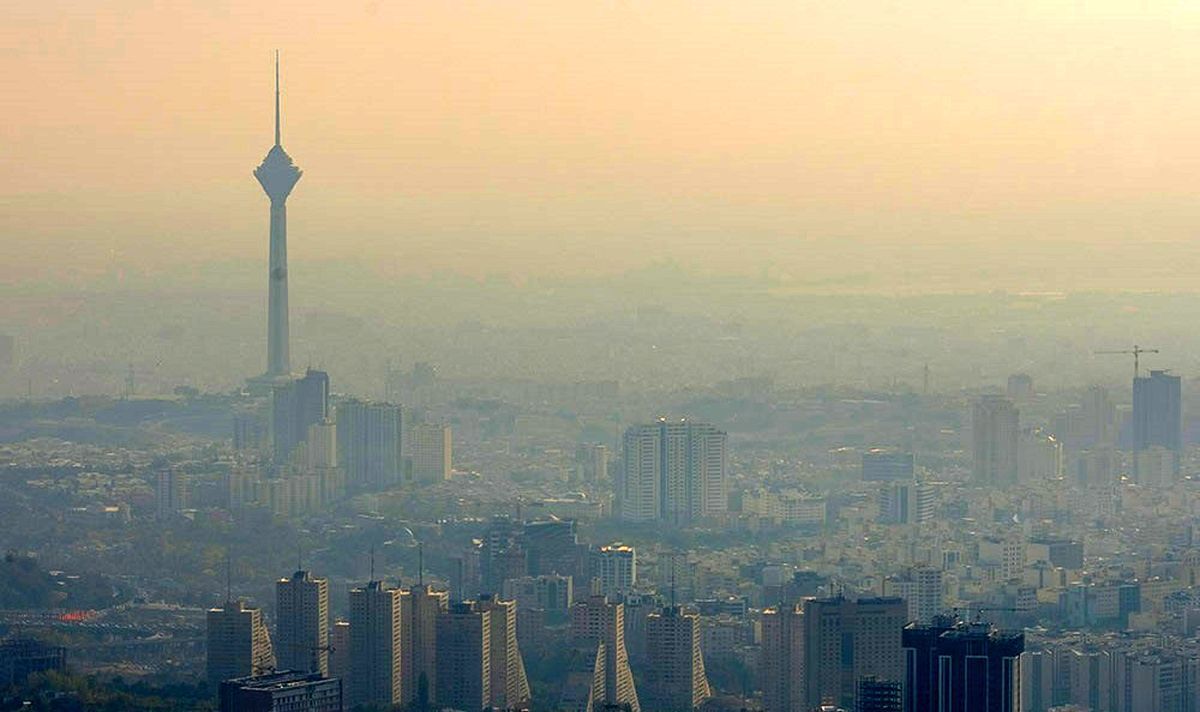 کیفیت هوای تهران در شرایط ناسالم برای گروه‌های حساس