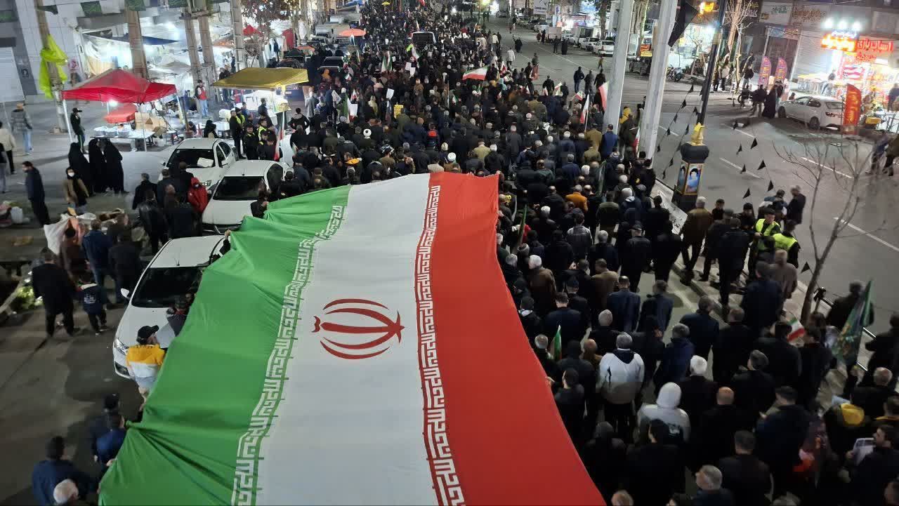 حضور مقتدر مردم ساوجبلاغ در نوزدهمین شب تجمع مردمی 