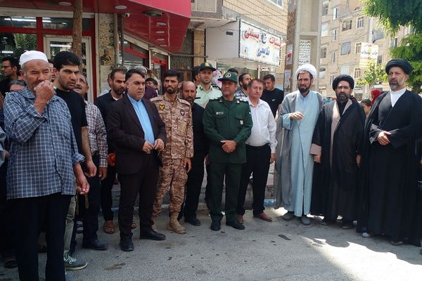 حضور پرشور مردم نصیر شهر در راهپیمایی محکومیت جنایت صهیونیست‌ها 