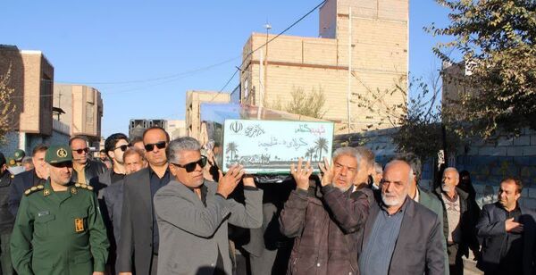 تشییع  پیکر مطهر شهید خوشنام در شهرستان خلیل آباد 