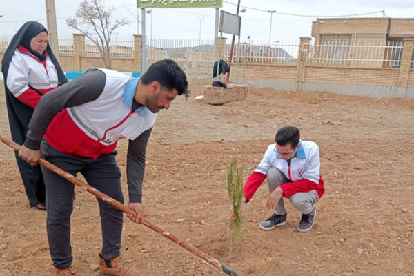 کاشت نهال در  شهر ایزدخواست به‌مناسبت هفته درختکاری