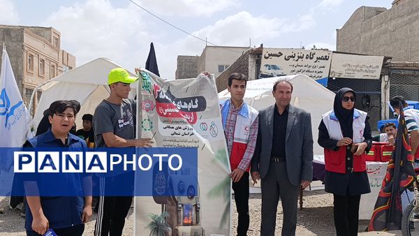 برپایی موکب توسط دانش‌آموزان در آشخانه