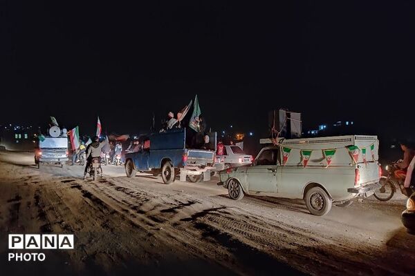 گذری بر رژه خودرویی در شهر بار نیشابور