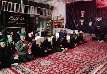 مراسم احیاء و عزاداری شب دوم قدر در مسجد جامع شهر بار نیشابور  