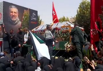 شکوه مراسم تشییع سردار شهید محمدسعید ایزدی در قم