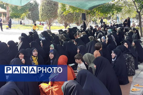  مراسم ختم دعای عرفه کنار مزار شهدای گمنام نسیم شهر 