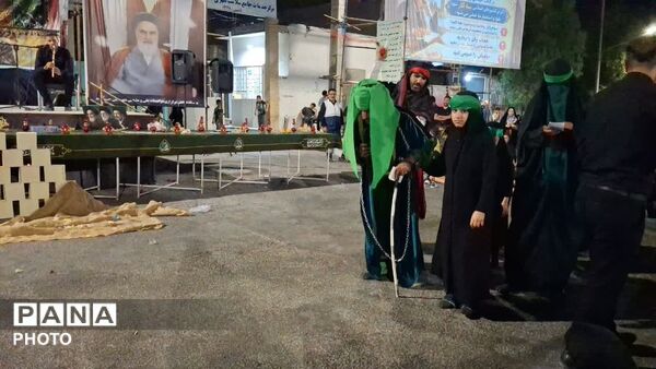 بازسازی مصائب «خرابه شام» در میدان امام حسین (ع) جم