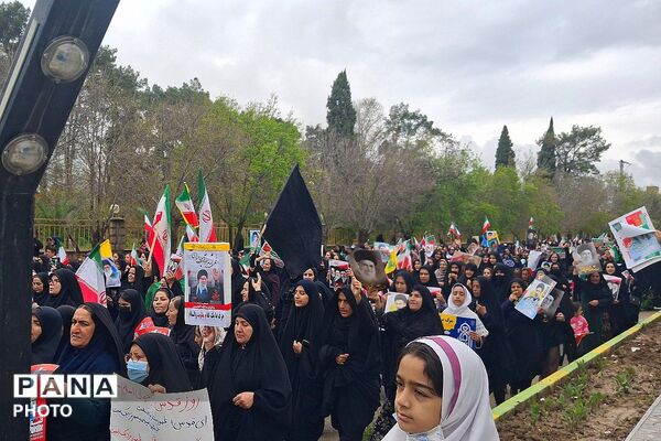 حماسه‌‌آفرینی باشتی‌ها در راهپیمایی روز قدس و تجدید بیعت با رهبری