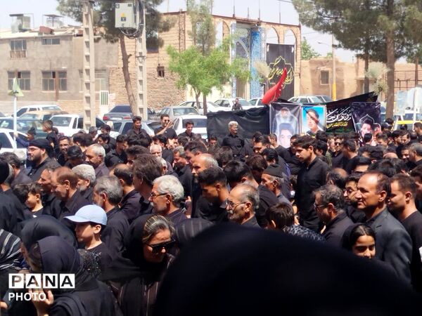 حرکت دسته‌های عزاداری در روستای فدافن همزمان با روز تاسوعای حسینی