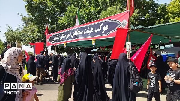 گذری بر موکب هیئت سجادی شهرستان نیشابور در پیاده روی جاماندگان اربعین حسینی نیشابور‌ 