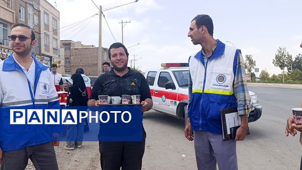 برپایی موکب توسط دانش‌آموزان در آشخانه