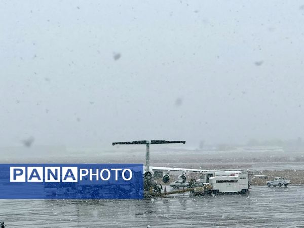 وضعیت فرودگاه بین الملی شهید هاشمی‌نژاد در روزهای برفی مشهد