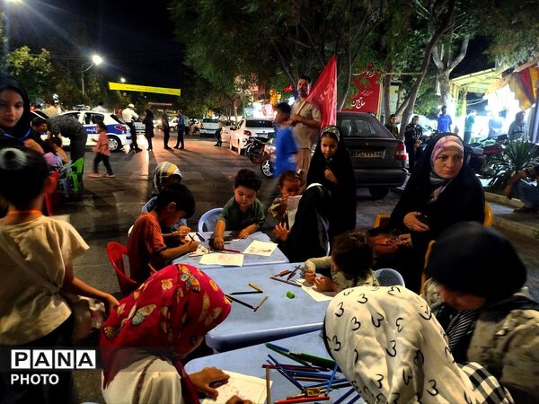 موکب کودک فرهنگیان؛ همراه با عزاداران رهبر امت در شب ۱۷۹
