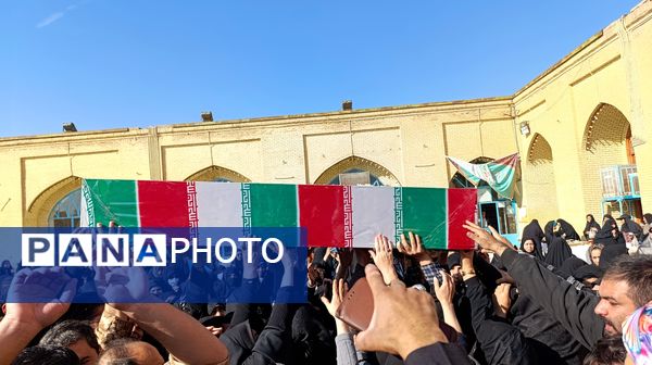 مراسم استقبال از پیکر شهید گمنام خوشنام فاطمی در مسجد جامع نیشابور 