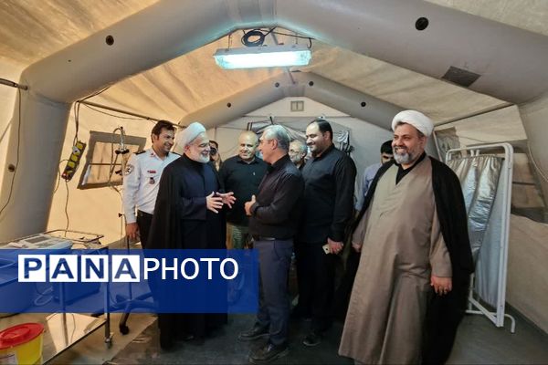 بازدید میدانی نماینده ولی‌فقیه و مدیر سازمان دانش‌آموزی استان کردستان از محل موکب‌های مستقر در مرز باشماق مریوان