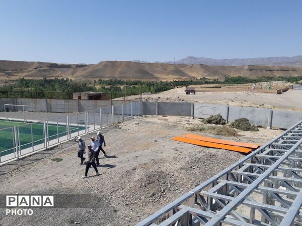 عملیات اجرایی آموزشگاه ۶ کلاسه «شهید دربندی» در روستای قلعه‌ نوِ کلات 