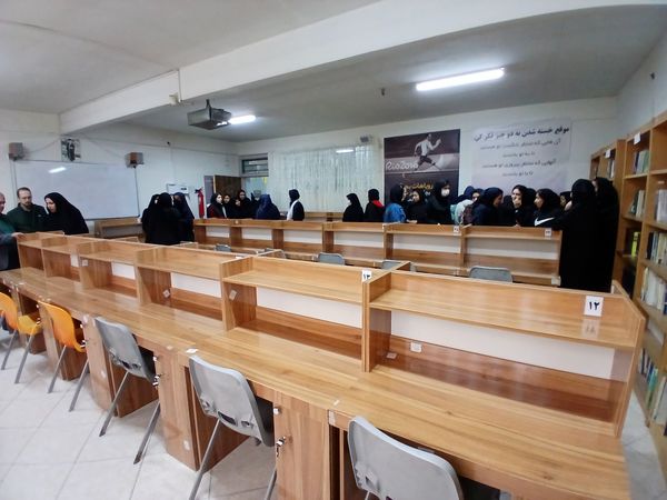 افتتاحیه سالن مطالعه شهید سردار سلیمانی در دبیرستان آزرم ناحیه یک مشهد