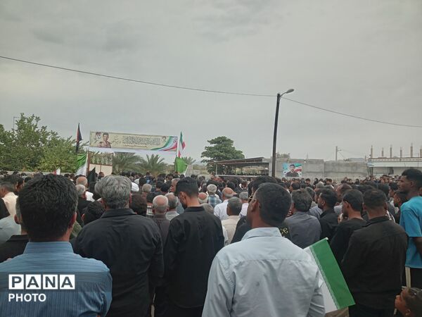 تشییع پیکر پاک شهید ابراهیم استوی در شهر شمیل بندرعباس