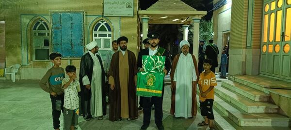 پرچم متبرک حضرت معصومه(س) بوموسی را عطر آگین کرد