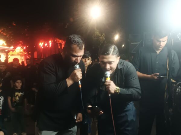 مراسم عزاداری شب عاشورا در خیابان‌های نیشابور 