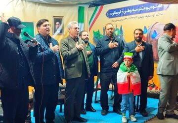 آیین بزرگداشت دانش‌آموزان شهید میناب در استودیو مدرسه وطن