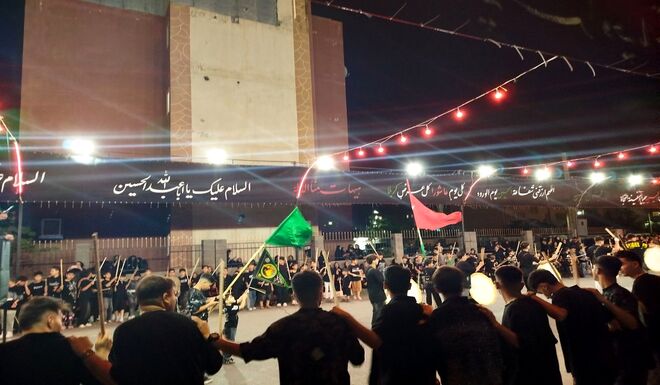 طنین «یا حسین (ع)» در خیمه‌های عزاداری مسکن مهر امام خمینی‌(ره) اسلامشهر 