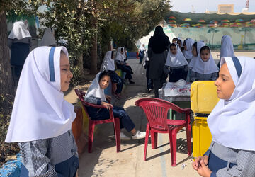 طرح وارنیش فلوراید در مدرسه ارشاد شهرستان خاتم 