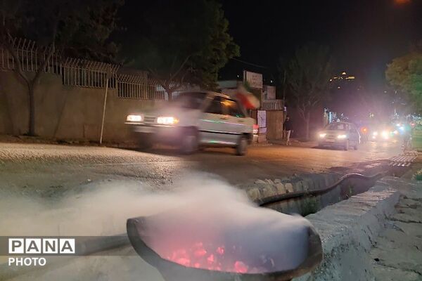 گذری بر رژه خودرویی در شهر دارالسادات بار نیشابور 