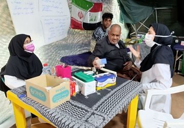 فعالیت‌‌‌های موکب درمانی حضرت علی‌‌اکبر(ع) رودان در کربلای معلی