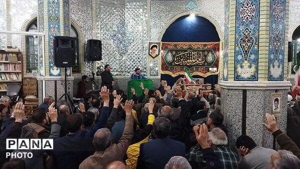 اجتماع بزرگ مردم نیشابور در پی محکومیت حمله رژیم صهیونسیتی و آمریکای جنایتکار به ایران 