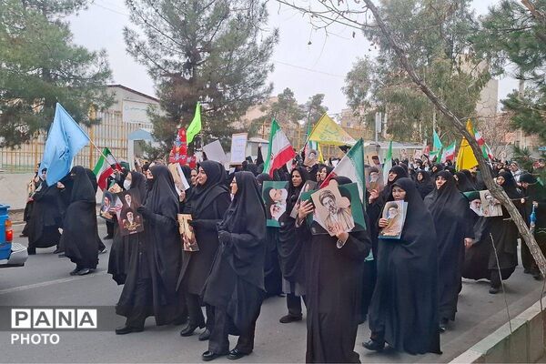 خروش مردم خاورشهر ناحیه یک ری در روز قدس؛ حمایت بی‌دریغ از فلسطین