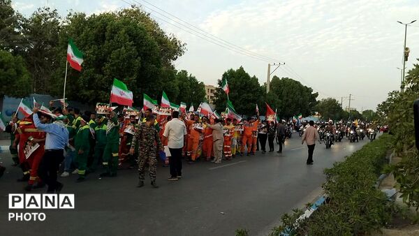 رژه باشکوه دختران جان‌فدا؛ جلوه‌ای از غرور، اقتدار و عشق به وطن