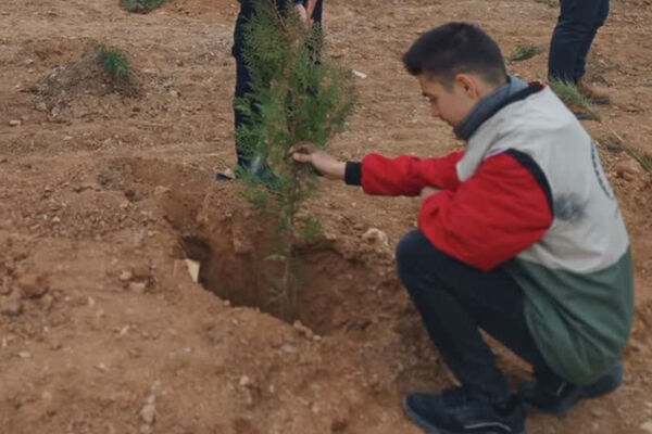 کاشت نهال در  شهر ایزدخواست به‌مناسبت هفته درختکاری