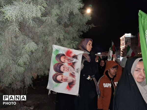 مراسم باشکوه وداع با پیکر دو شهید مطهر در نیشابور 