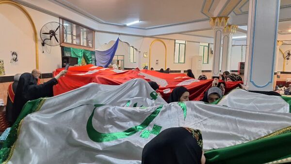 مراسم روز سوم اعتکاف دانش‌آموزان دختر در مسجدالنبی کرج
