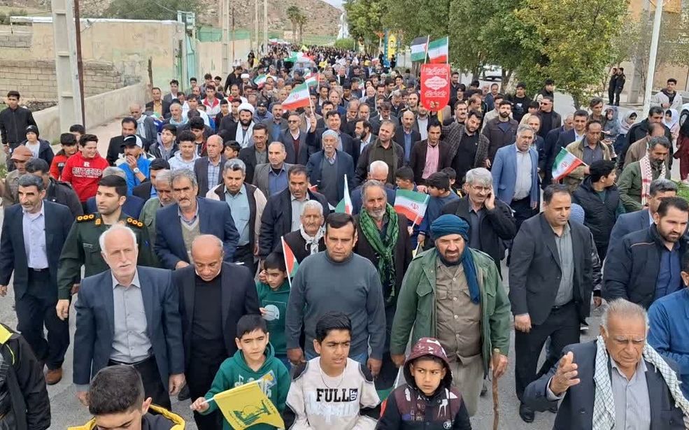 برگزاری راهپیمایی ۲۲ بهمن در شهر ماژین