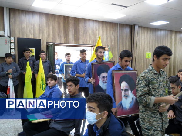 مراسم اولین سالگرد طوفان الاقصی در مدارس البرز