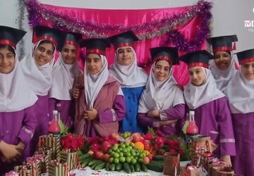 جشن فارغ‌التحصیلی دانش آموزان ششم در ایزدشهر