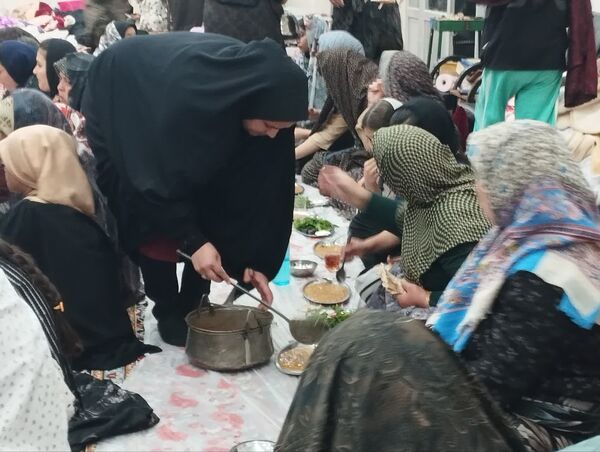مراسم اعتکاف در مسجد روستای مهدی آباد خلیل آباد