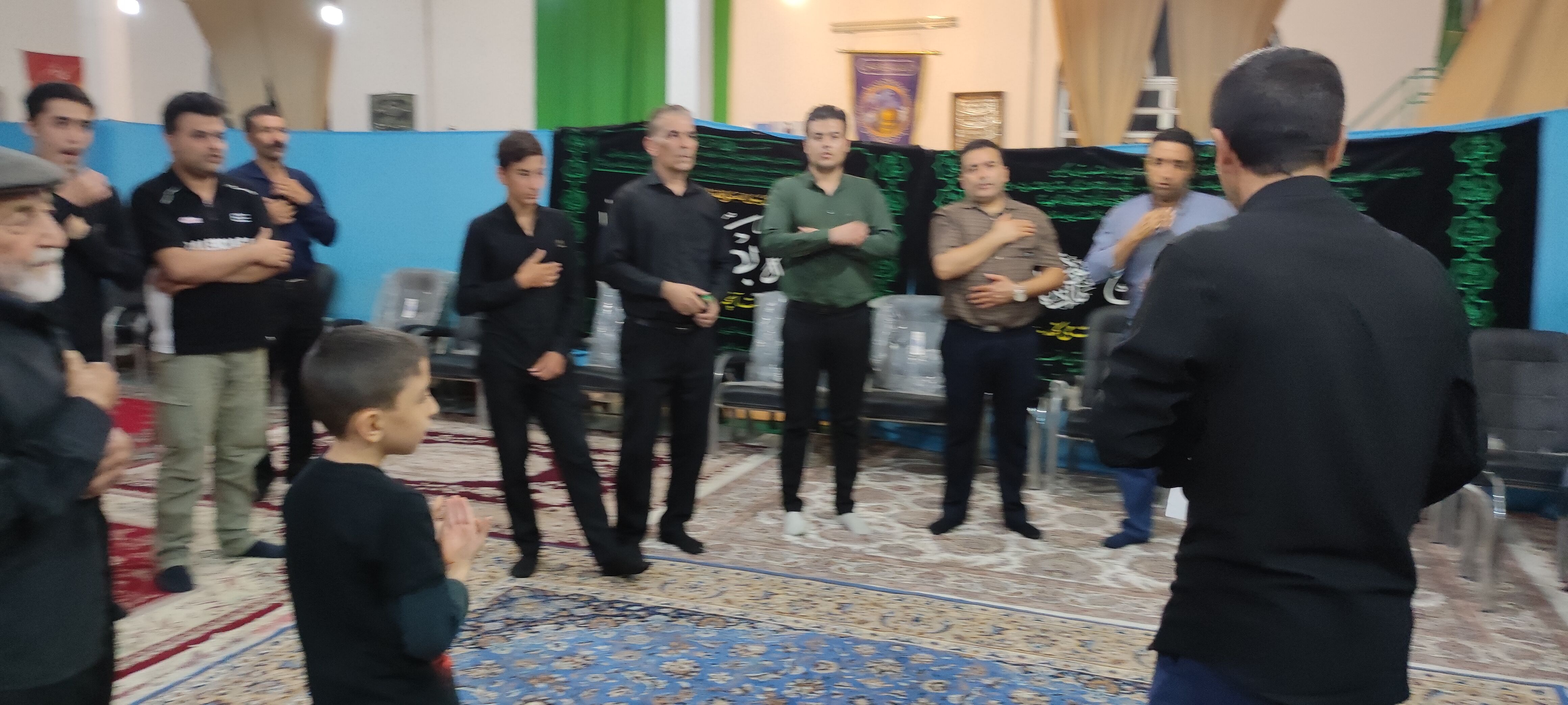 مراسم عزاداری شب عاشورای حسینی در مسجد محمد رسول (ص) حسین آباد شیروان