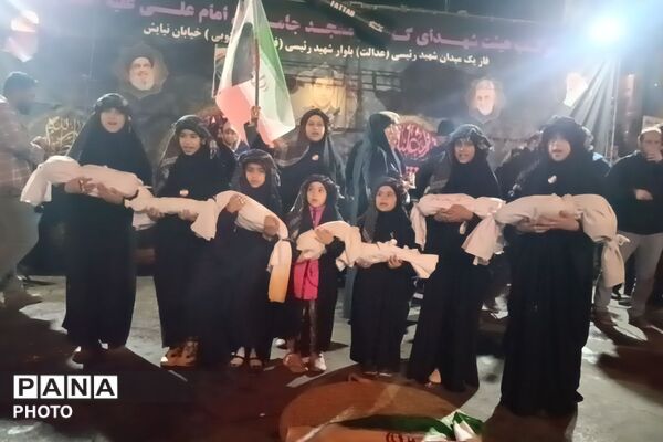 مراسم چهلمین روز شهادت دانش آموزان مدرسه شجره طیبه میناب در پردیس