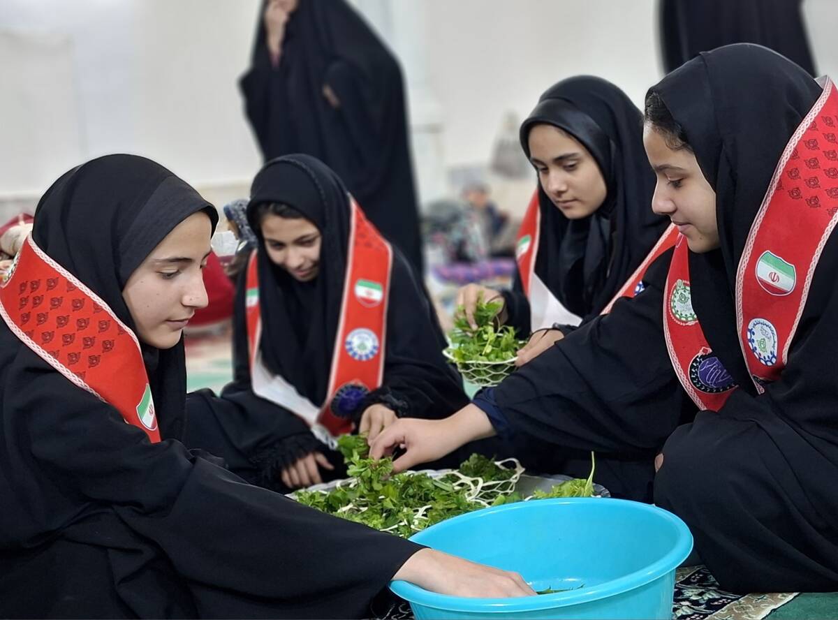 مراسم اعتکاف دانش آموزی آموزشگاه مریم سنگان شهرستان رشتخوار