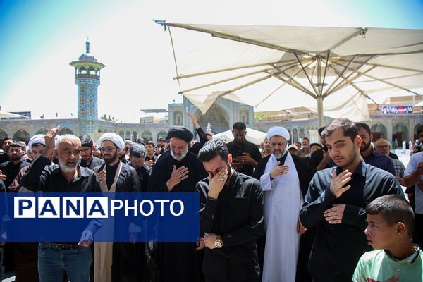 عرض تسلیت دسته‌های عزاداری سالروز شهادت امام باقر(ع) به کریمه اهل بیت