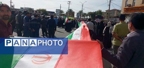 راهپیمایی پرشور مردم جیرفت