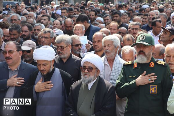وداع باشکوه مردم سملقان با پیکر مطهر شهید مدافع وطن علی‌اصغر نورانی