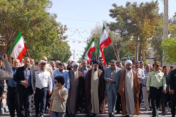 راهپیمایی مردم شهرستان آباده در جمعه های خشم