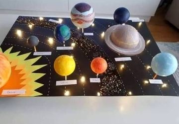 برپایی نمایشگاه هنری و آثار خلاق کودکان مدرسه حجت ابن الحسن ناحیه 2 کرج