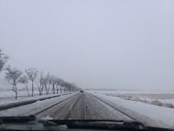 بارش برف و باران در بروجن